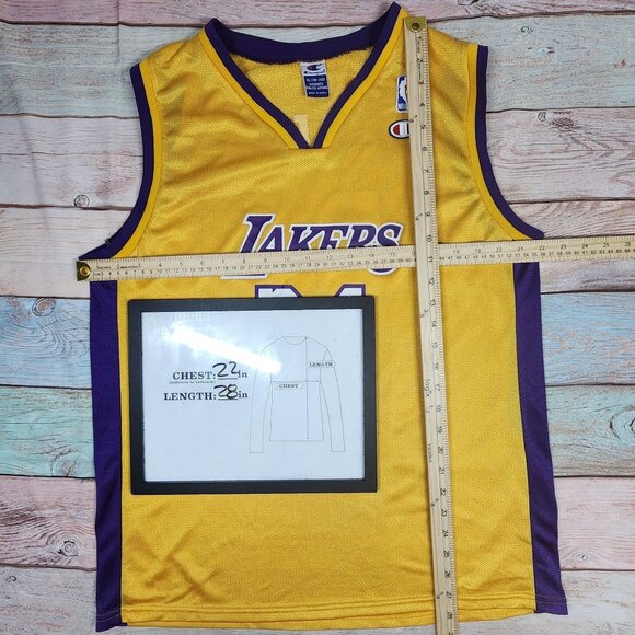 Champion LA Lakers Mens Size XL 18/20 Shaquille ONeal 34 Authentic Jersey - Picture 10 of 11